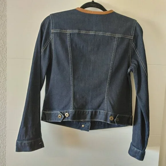 Ralph Lauren Jean jacket with leather trim - Picture 4 of 14